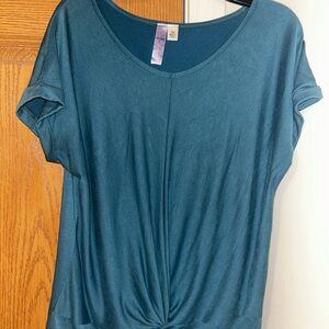 Alya Teal Short Sleeve Top